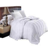 Soft, Light, Warm Down Comforter, 650 Fill Power, 100% Cotton Cover/Shell, 300 Threadcount, Solid White, King