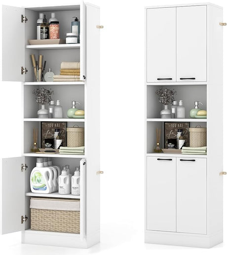 75" Tall Bathroom Storage Cabinet, Bathroom Floor Cabinet