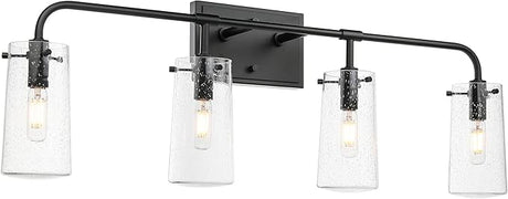 Lighting Bathroom Vanity Light, Industrial 4 Light Vanity Light Black Wall Light Fixture