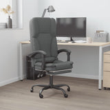 Gecheer Massage Reclining Office Chair Dark Gray Fabric