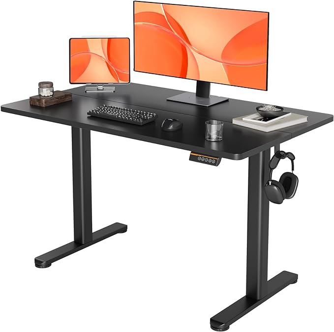 Electric Standing Desk, Adjustable Height Stand up Desk, 55x24 Inches Sit Stand Home Office Desk