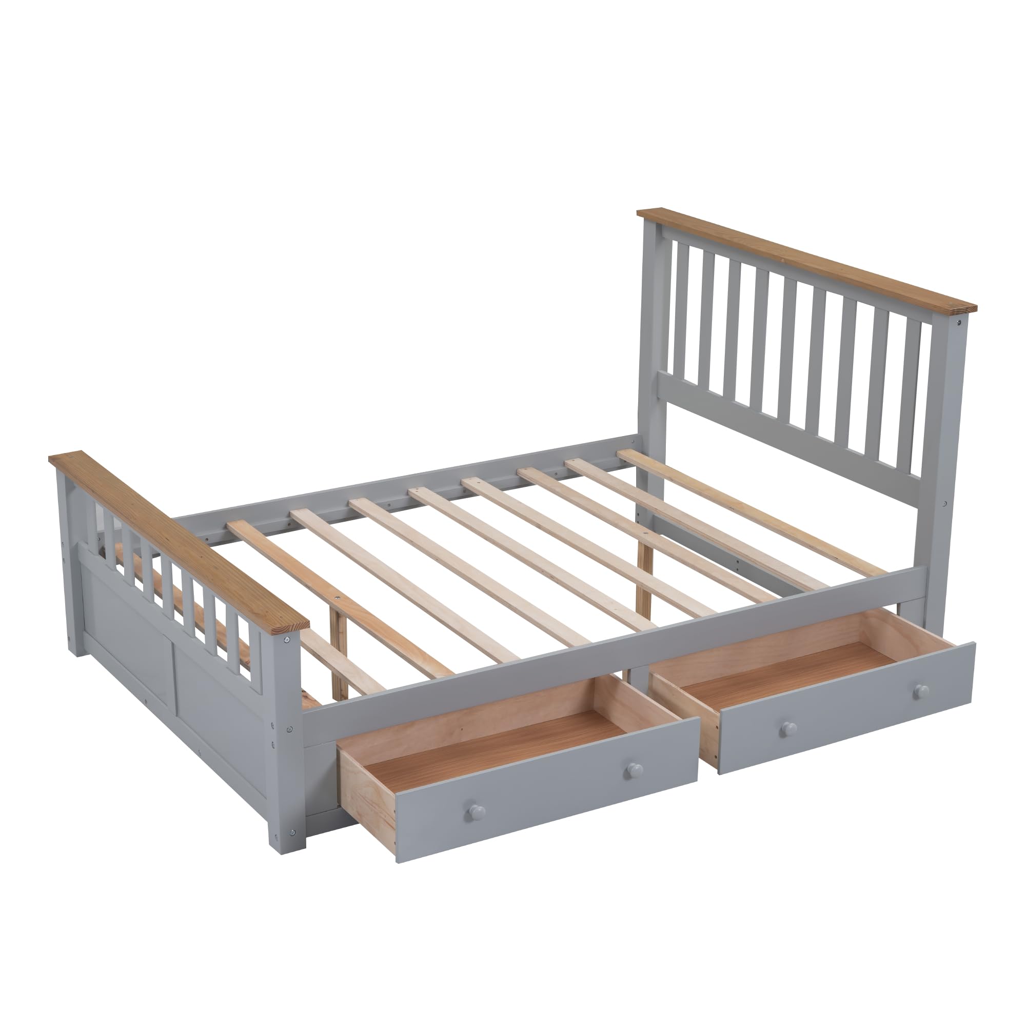 3-Pieces Bedroom Furniture Sets, Bedroom Sets Storage Full Size Platform Bed with Nightstand