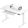 48-Inch Whole-Piece Glass Electric Height Adjustable Desk with Monitor Riser