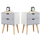 End Side Table Nightstand with Storage Drawer -Fashion Modern Assemble