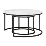 Watson Coffee Table, 35" and 22" Wide, Black/White