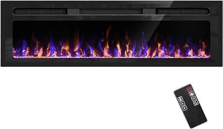 Wall Recessed and Wall Mounted Fireplace Heater