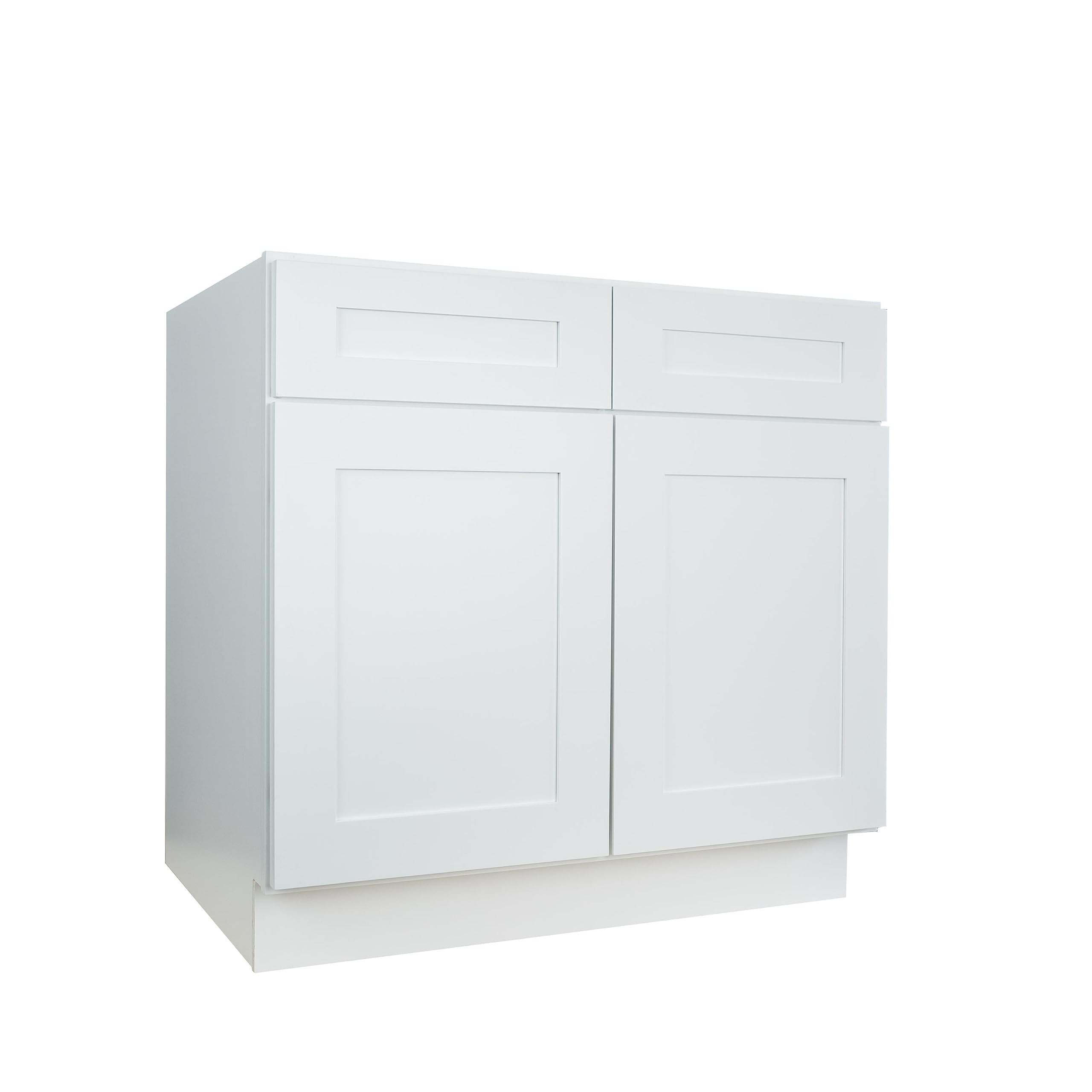 Sink Base Kitchen Cabinet 30 in. W x 24 in. D x 34.5 in. H in Shaker White Ready to Assemble