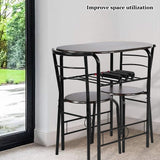 Dining Kitchen Table Dining Set，3 Piece Metal Frame Bar Breakfast Dining Room Table Set Table and Chair with 2 Chairs