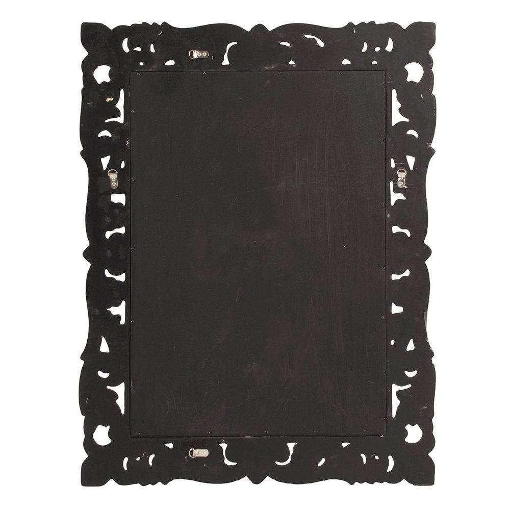 Rectangular Hanging Wall Mirror, Scroll Work Frame