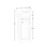 Slim, White Ashland Cabinet with Drawer