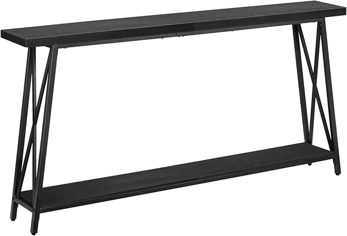 Console Table, 63" Industrial Entryway Table, Extra Long Sofa Table Behind Couch,