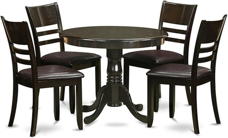 ANLY5-CAP-LC 5 Piece Kitchen Set Includes a Round Room Table with Pedestal and