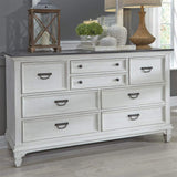 Liberty Furniture Industries Allyson Park 8 Drawer Dresser, W66 x D19 x H38, White