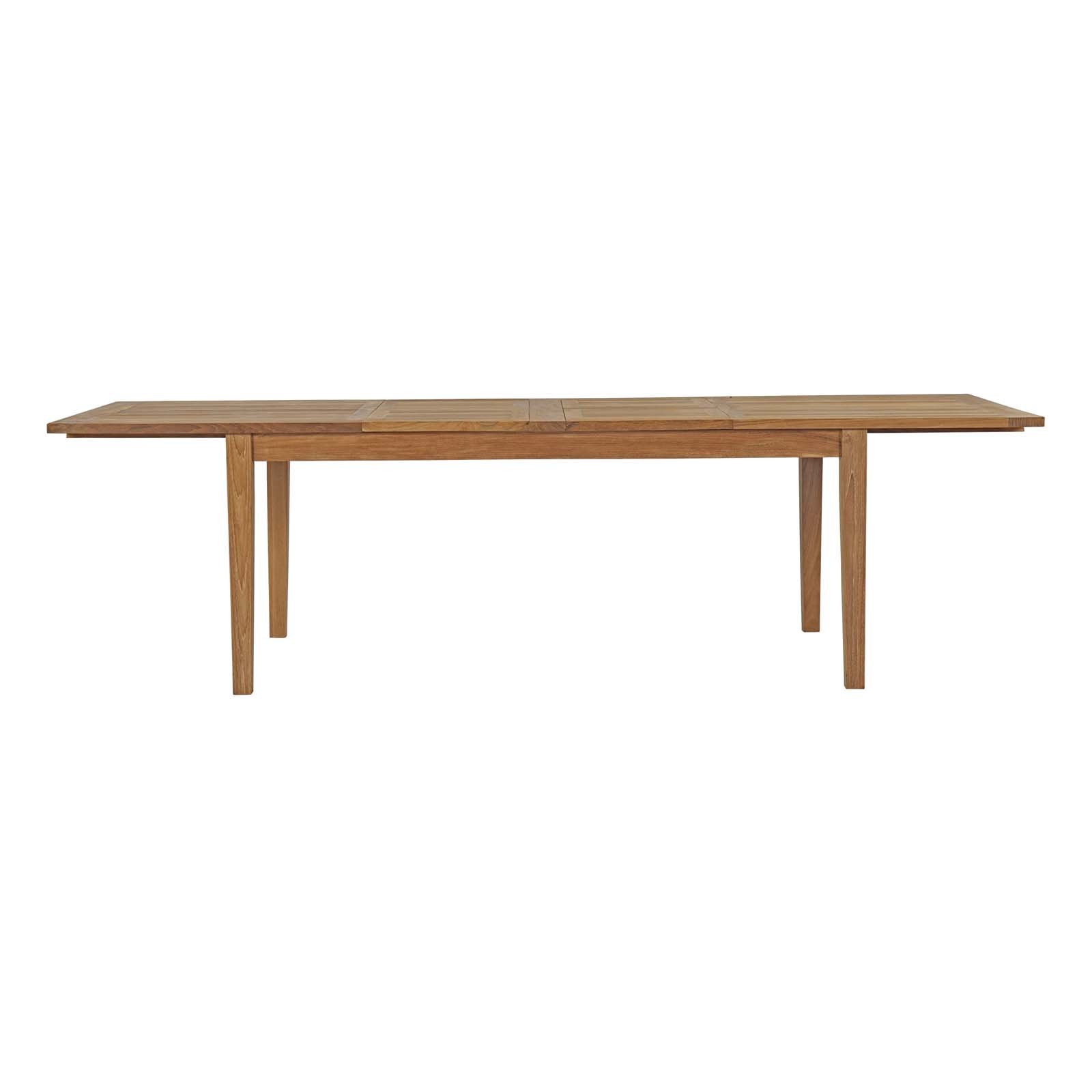 EEI-2714-NAT Marina Premium Grade A Teak Wood Outdoor Patio Extendable