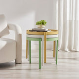 Nesting Plastic Coffee Table with Metal Legs, Stackable Coffee Table, Side Table