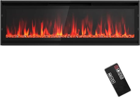 Wall Recessed and Wall Mounted Fireplace Heater