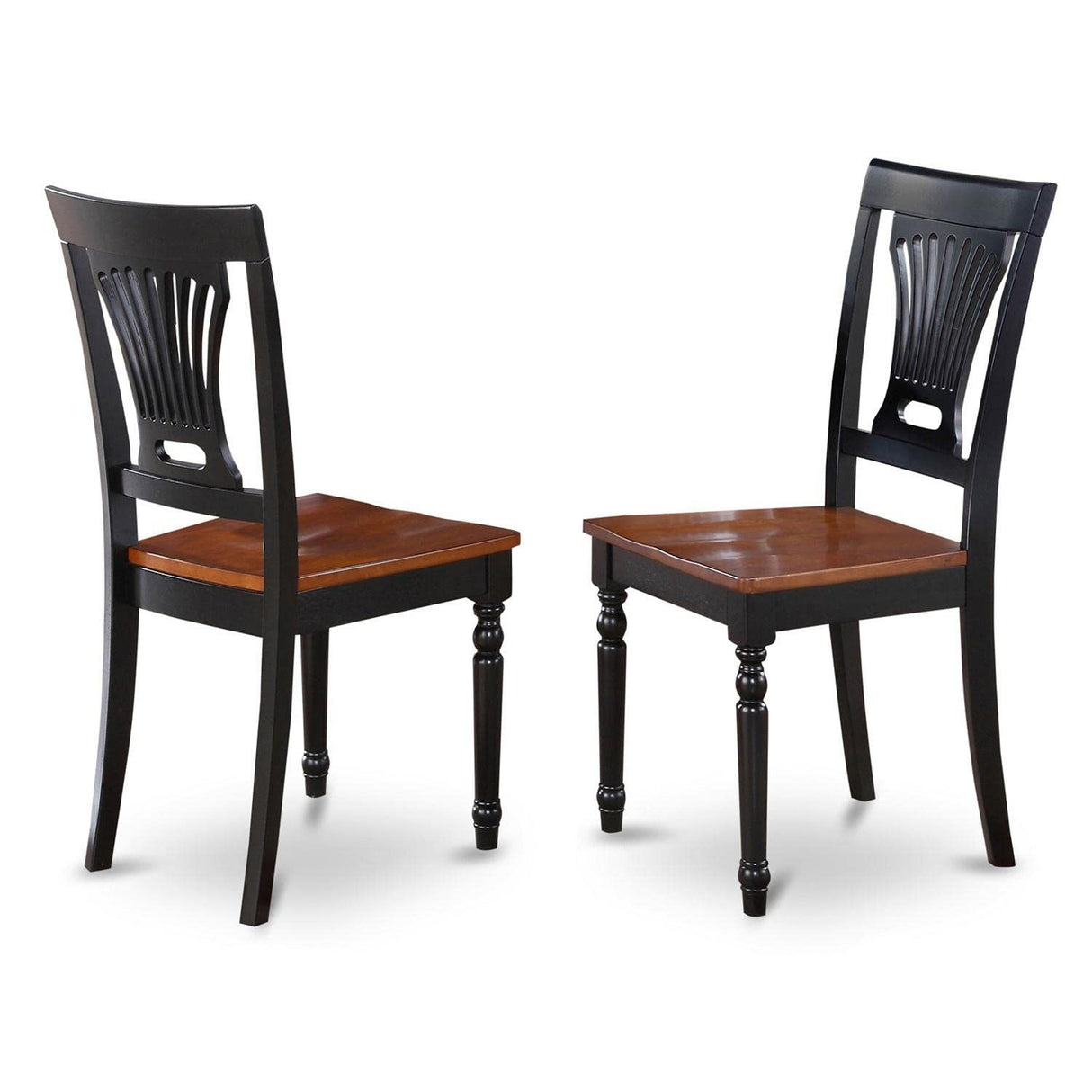 ANPL5-BLK-W 5 Piece Kitchen Set Includes a Round Dining Room Table with Pedestal and 4 Solid Wood Seat Chairs,