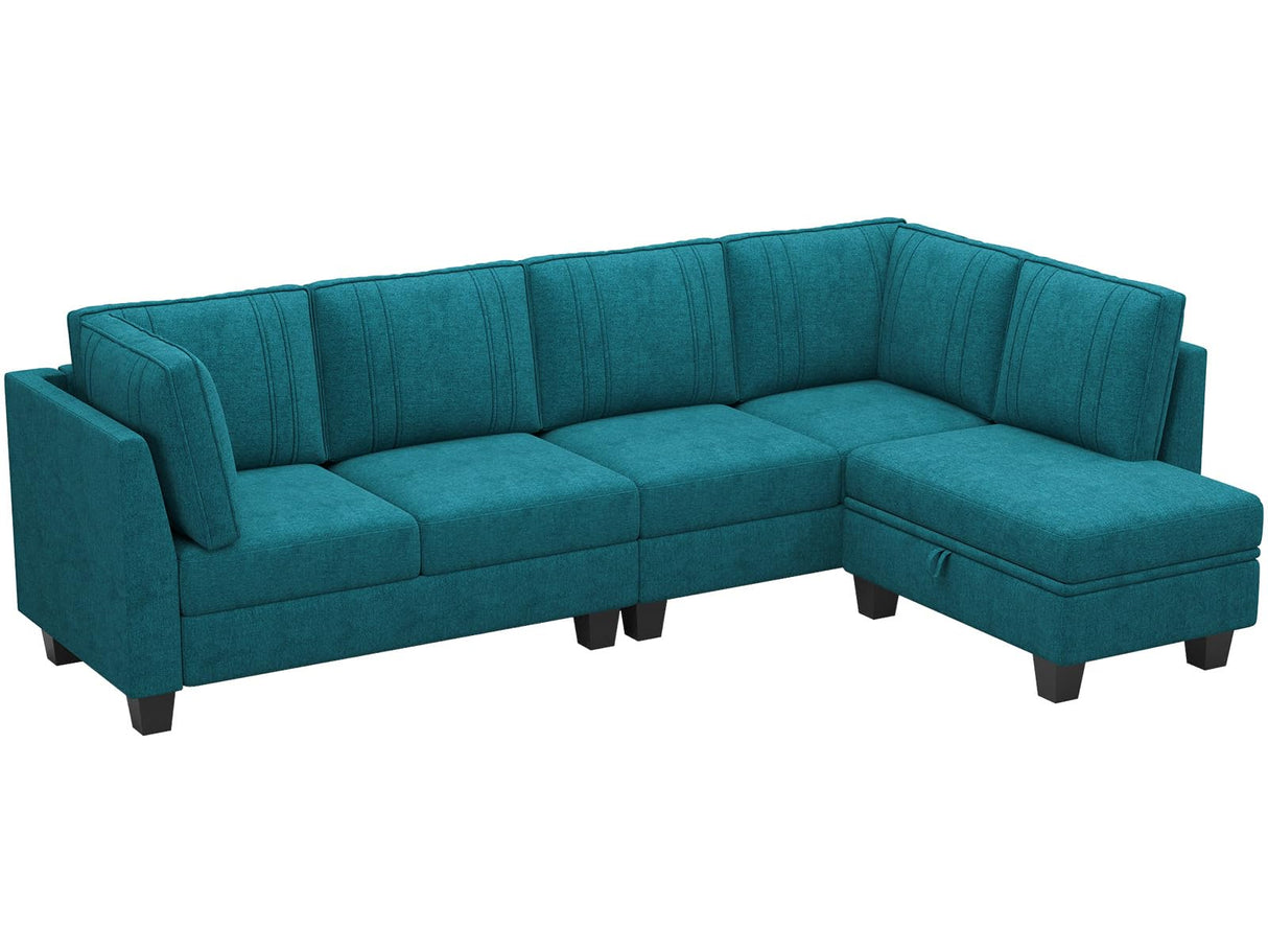 4 Seater Sectional Sofa with Reversible Chaise, L Shaped Sofa Sectional