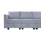 Modular 4 Piece Sofa for Living Room with Extendable Design & Soft Comfortable Seating