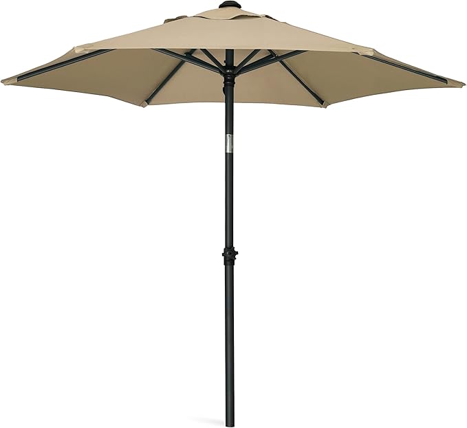 5.8ft Patio Umbrella Outdoor Table Umbrellas with Push Button Tilt