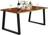 Rectangular Acacia Wood Dining Table Rustic Indoor & Outdoor Furniture