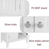 Bathroom Storage Cabinet, Free Standing Bathroom Cabinet with 2 Doors and Adjustbale