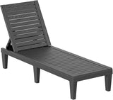 Chaise Lounge Chairs with 5-Position Adjustable Backrest, UV-Resistant
