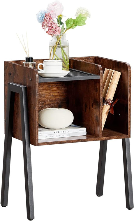 Nightstand Industrial Side End Table/Stackable Accent Furniture