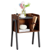 Nightstand Industrial Side End Table/Stackable Accent Furniture