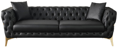 Aurora Collection Modern | Contemporary Vegan Leather Upholstered Sofa,