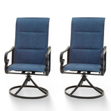 Patio Dining Chairs Textilene Outdoor High Back Swivel Rocker Set