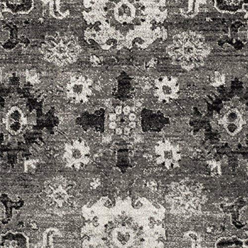 Vintage Hamadan Area Rug 8' x 10' - Grey & Black Oriental Persian Design