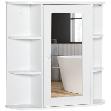 Bathroom Medicine Cabinet with Mirror, Bathroom Mirror Cabinet, Wall Mount Mirror Medicine Cabinet with Multiple Storage Shelves,