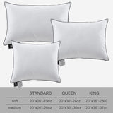 Deep Sleep Down Pillows Queen Size Set of 2, Hotel Collection AirF™ Feather