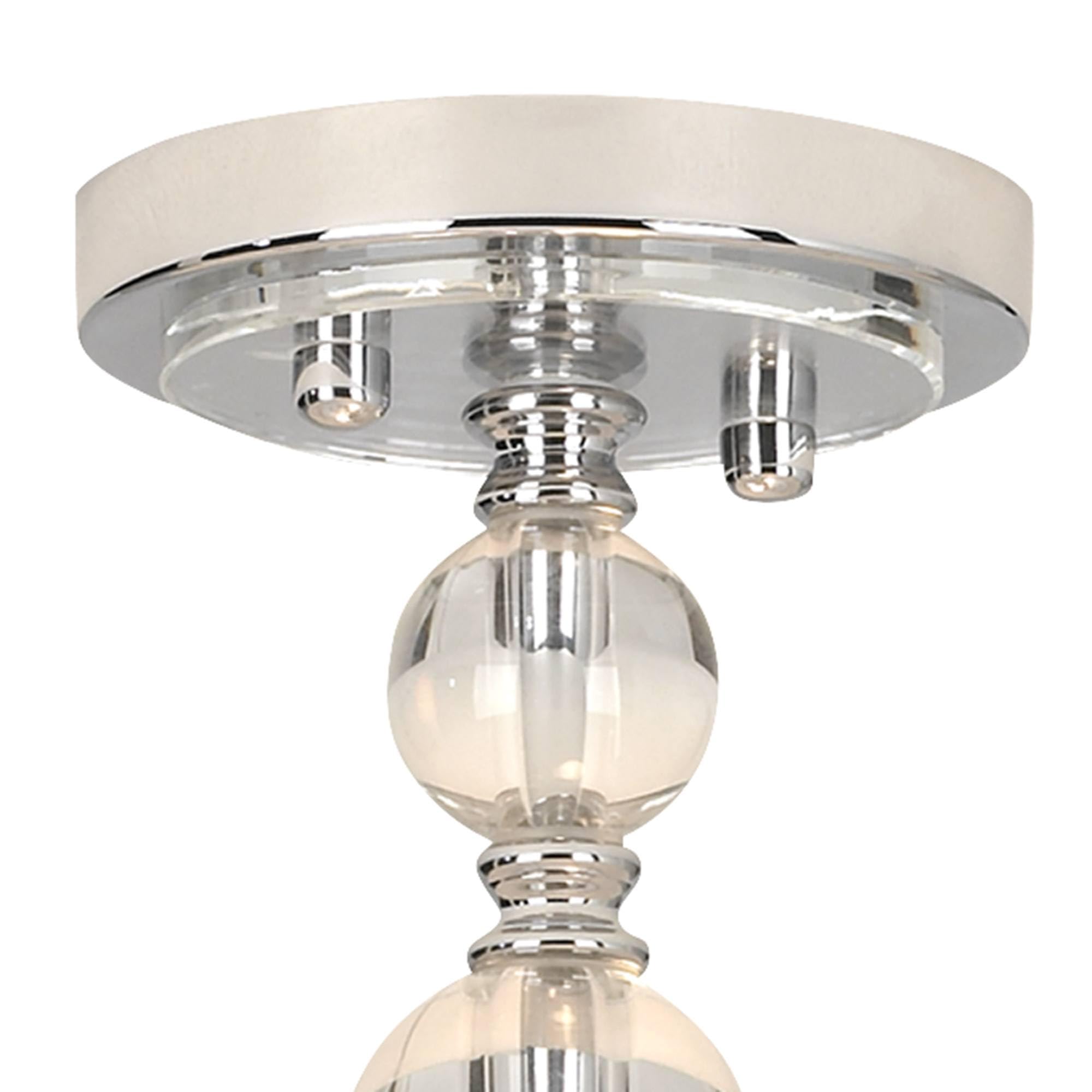 Spring Flowers 16" Semi-Flush Ceiling Light with Print Shade