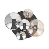 5-Light Semi Flush Mount Ceiling Light with Globe Glass Shade