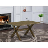 XT776 X-Style Kitchen Dining Table - a Rectangle Wooden Table Top with Stylish Legs