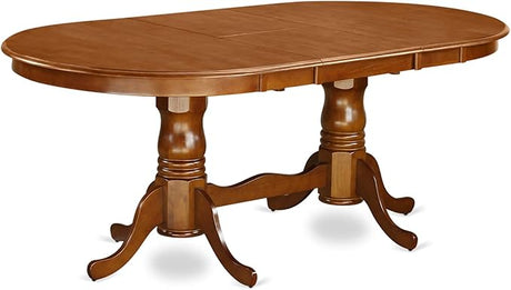 PLAV9-BCH-LC 9 Piece Room Set Includes an Oval Kitchen Table with Butterfly Leaf