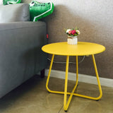 Yellow 18-inch Small Side Table End Table Coffee Table for Living Room Balcony Bedroom