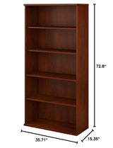136HC-Z Studio C 5-Shelf 73-Inch H Bookcase, Hansen Cherry