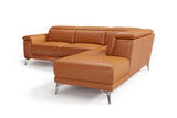 Valencia Pista Full Leather Right Chaise Sofa 112.5" | Italian Nappa Leather Modern Cloud