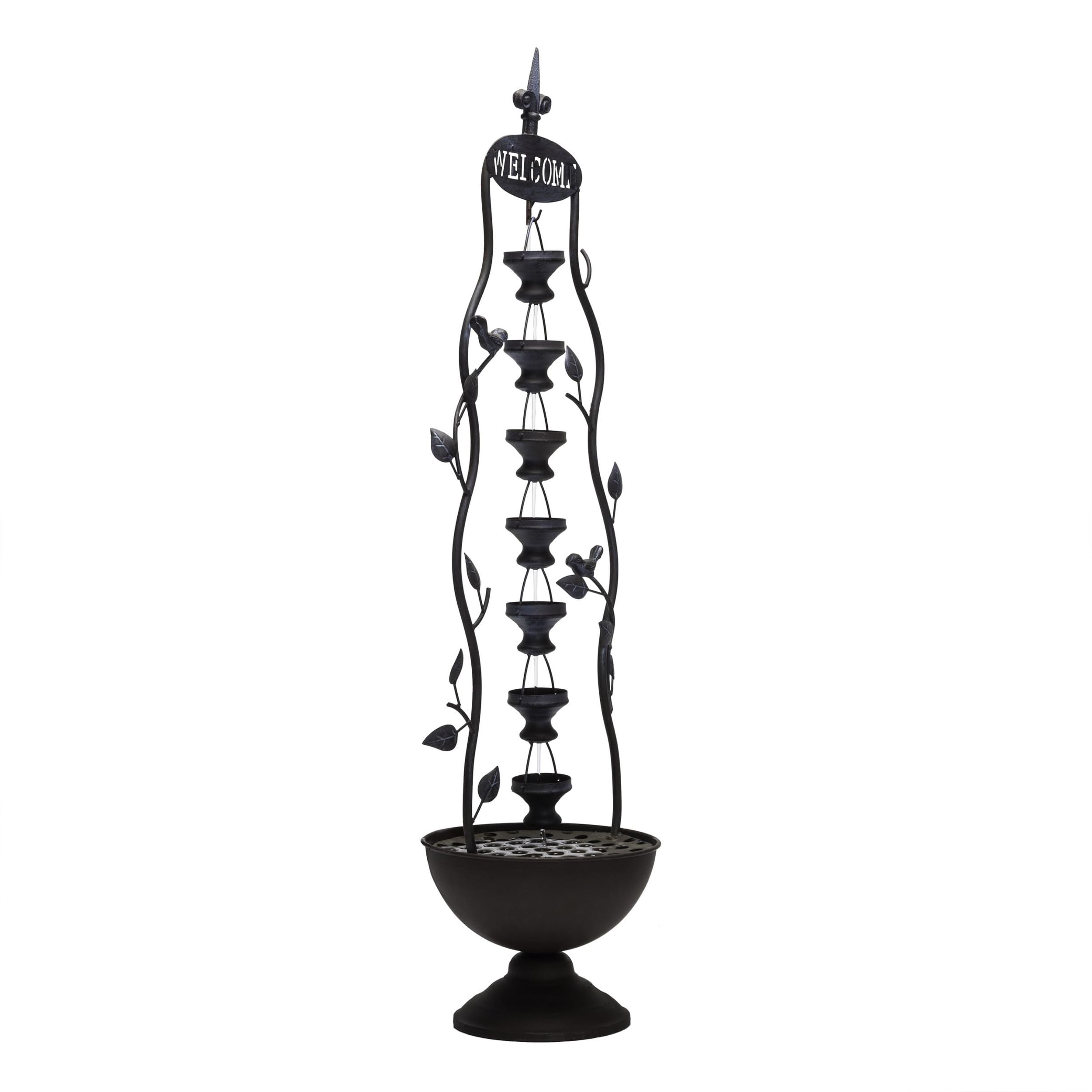 Corporation MAZ256 Indoor/Outdoor Floor Vintage Hanging 7-Cup Tiered Water Fountain