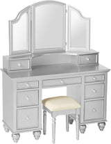 Furniture of America Athy White Vanity with Stool