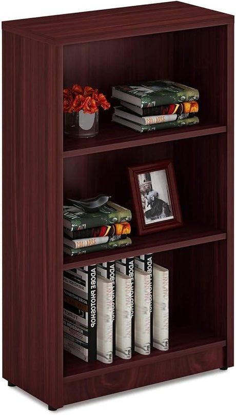 5 Shelf Wood Bookcase Freestanding Display Shelf Adjustable Layers Bookshelf for Home