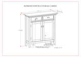 Redmond Solid Wood Wide Transitional Storage Cabinet for The Living, Entryway and Family Room,