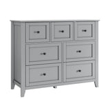 Grey 7 Chest of Drawer Dresser, Modern and Stylish Storage Cabinet