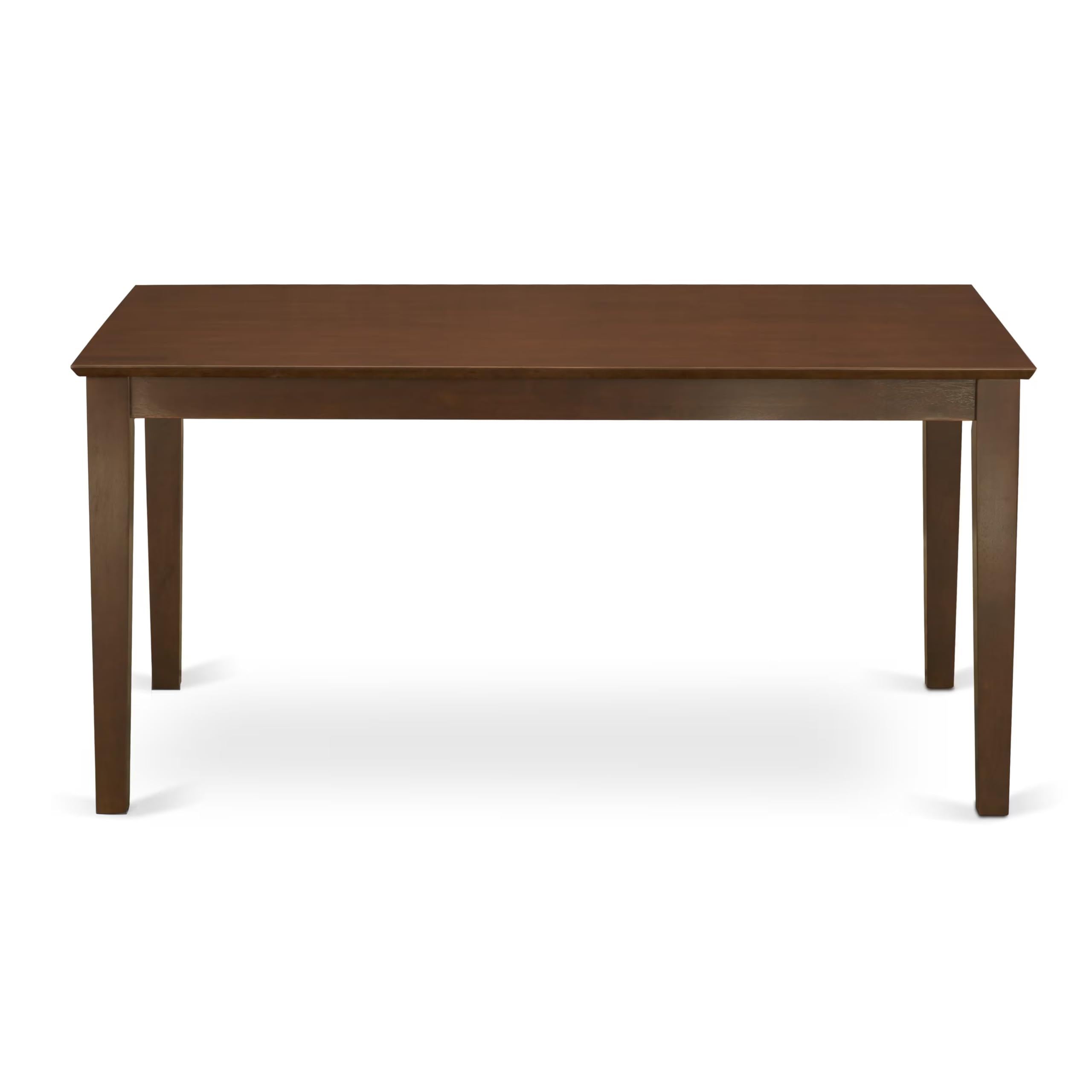 Capri 6 Piece Modern Dining Set Contains a Rectangle Wooden Table and 4 Linen Fabric