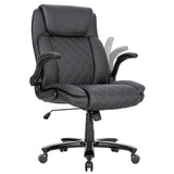 Office Chair 400lbs Height Adjustable Swivel Chair with Padded Flip-up Arms,