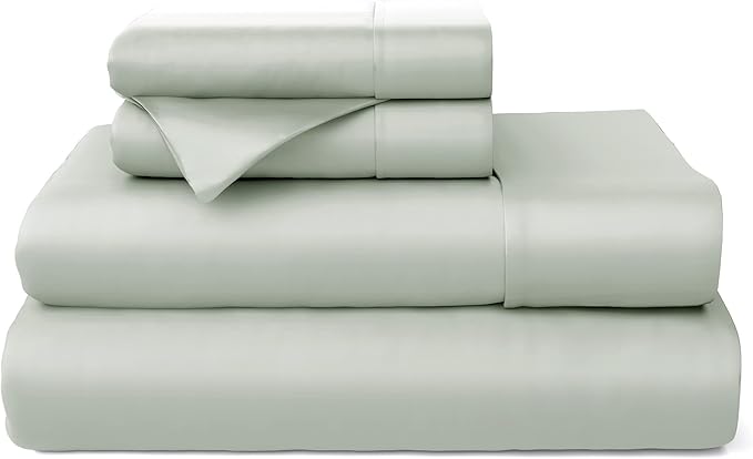 100% Rayon Derived from Bamboo Bed Sheet Set - Cooling, Breathable, Silky Soft 4-Piece