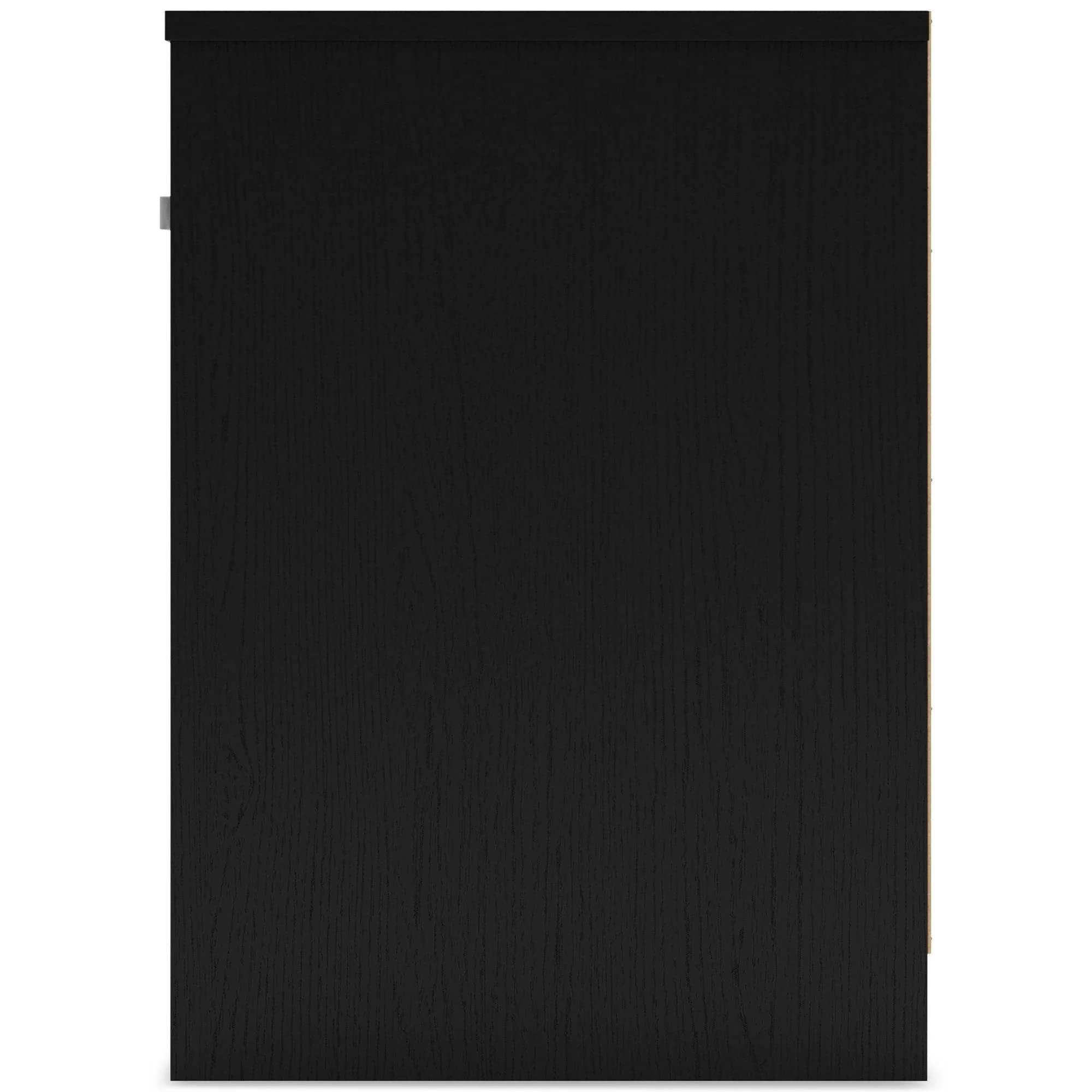 Finch Modern 1 Drawer Night Stand with Open Cubby, Black